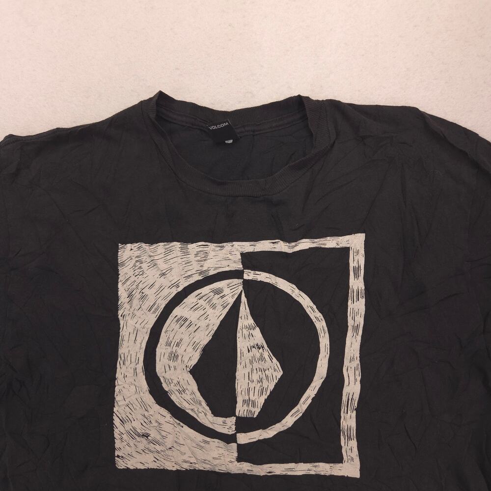 Volcom Crew Neck Short Sleeve Graphic T Shirt Mens Size Medium M Black 16269